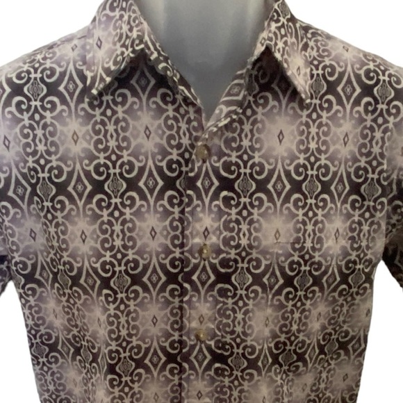 ONO & Company by Liberty House Purple Aloha Hawaiian Collared Shirt Men S Small - Picture 2 of 5